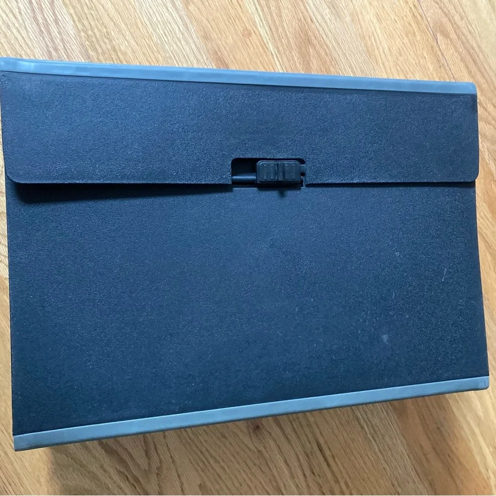 Black Storage Box with Handle - Picture 2 of 5